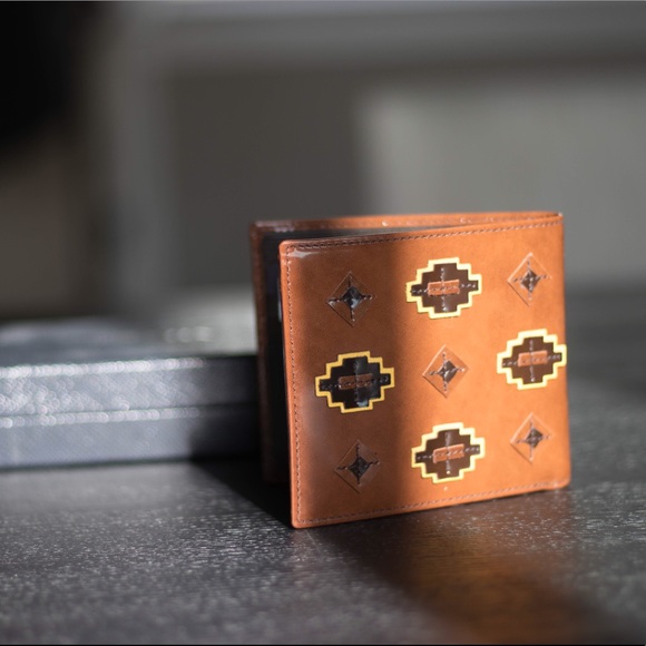 NEW PRADA TABACCO FLUME LEATHER METAL LOGO WALLET - Picture 4 of 7